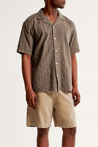 Chemise straight - Kaki