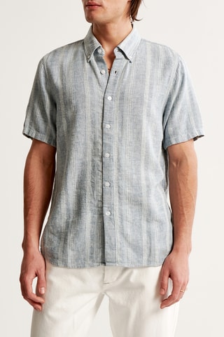 Chemise relaxed en lin - Ciel