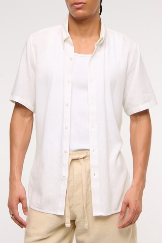 Chemise relaxed en lin - Blanc