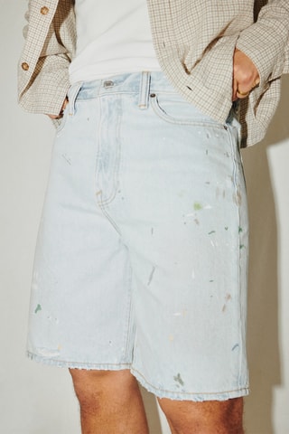 Short baggy en jean - Ciel