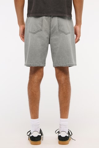 Short loose en jean - Gris clair