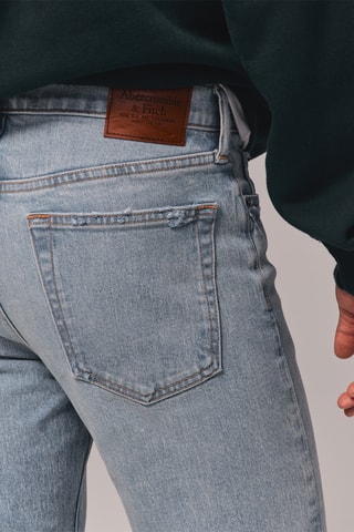 Jean slim taille haute - Ciel