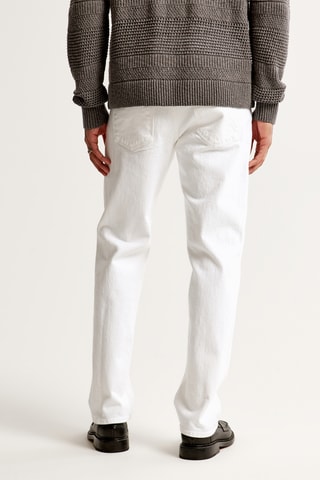 Jean straight taille haute - Blanc