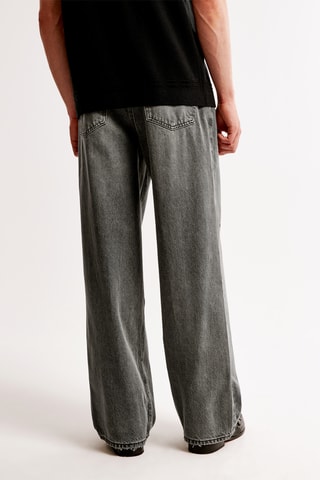Jean baggy taille basse - Gris foncé