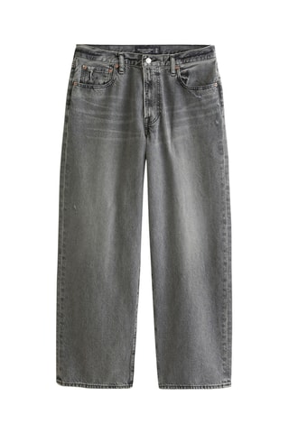 Jean baggy taille basse - Gris foncé
