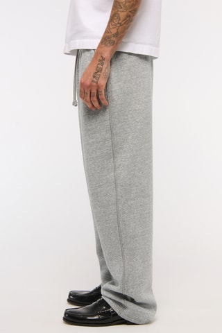 Pantalon baggy polaire - Gris clair chiné