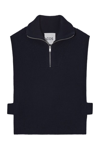 Plastron in lana - Navy