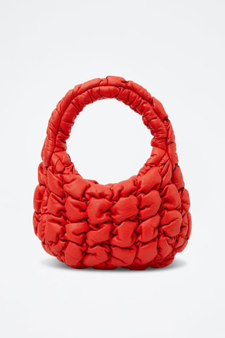 Borsa a mano in pelle di montone - Rosso