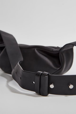 Borsa a tracolla in pelle - Nero