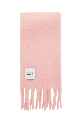 Écharpe em lã mohair e lã - Rosa