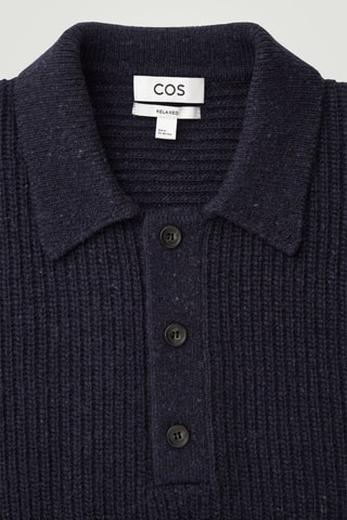 Maglia in lana e cashmere - Navy