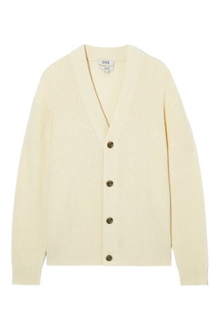 Cardigan in lana e cashmere - Panna