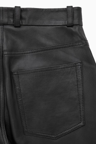 Pantaloni in pelle - Nero