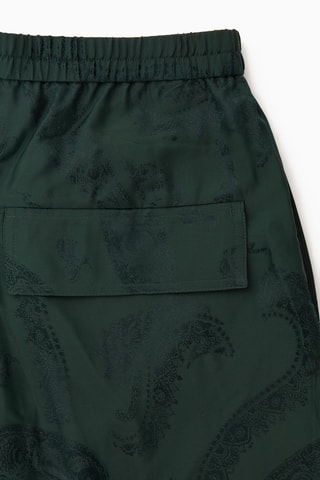 Pantaloni in seta di gelso - Verde scuro