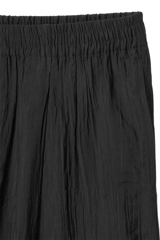 Calças wide legs em algodão biológico - Preto