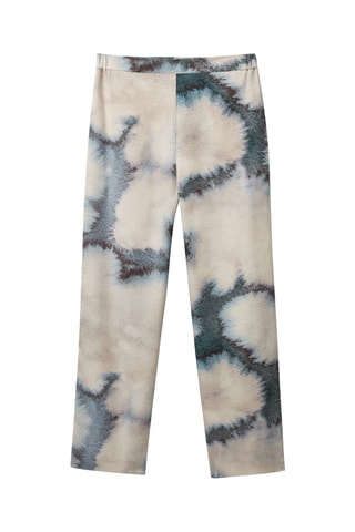 Calças casuais tie and dye - Bege