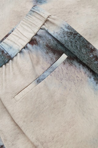 Calças casuais tie and dye - Bege