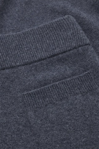 Pantaloni straight in cashmere - Blu melange - COS