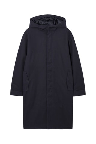 Parka con cappuccio - Blu
