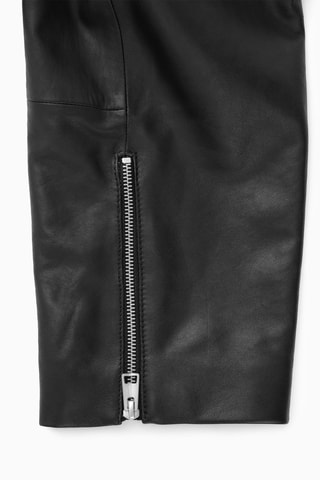 Giacca in pelle - Nero
