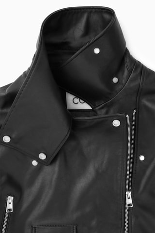 Giacca in pelle - Nero