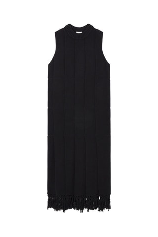 Vestido-camisola em lã - Preto