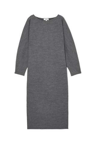 Vestido-camisola em lã - Cinzento