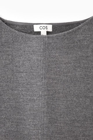 Vestido-camisola em lã - Cinzento