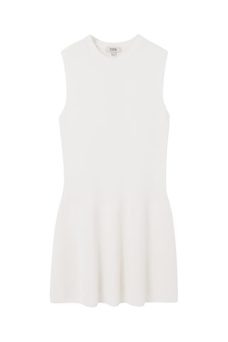 Vestido estilo patinadora regular - Branco