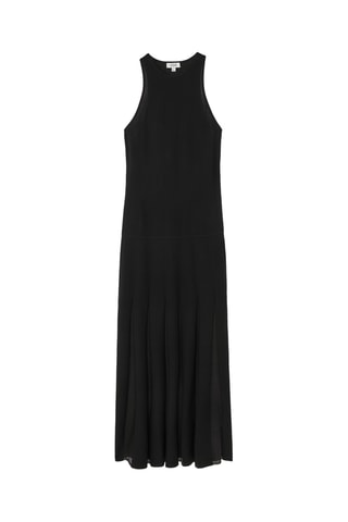 Vestido comprido regular - Preto