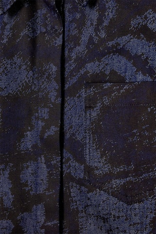 Camisa regular em algodão biológico - Azul