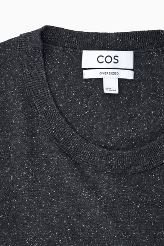 T-shirt in seta - Blu melange