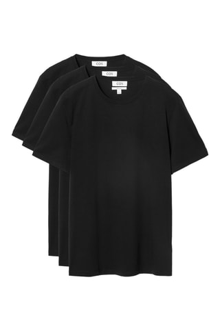 3 t-shirts regular - Preto  - COS