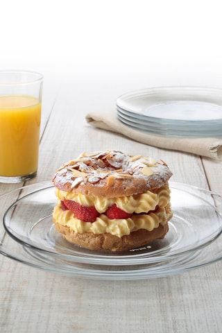 6 assiettes calottes Lys - 17,5 cm