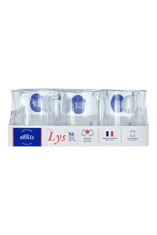 6 mugs en verre Lys - 31 cl
