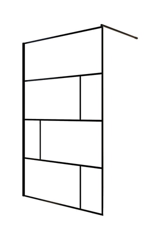Parete doccia Bricks - Nero - 120 x 195 cm