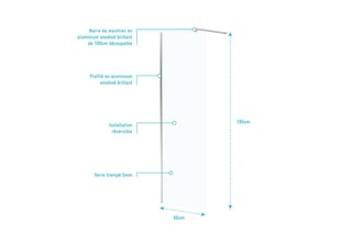 Parete doccia in vetro - 60 x 195 cm
