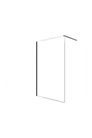 Parete doccia - Trasparente e nero - 120 x 200 cm
