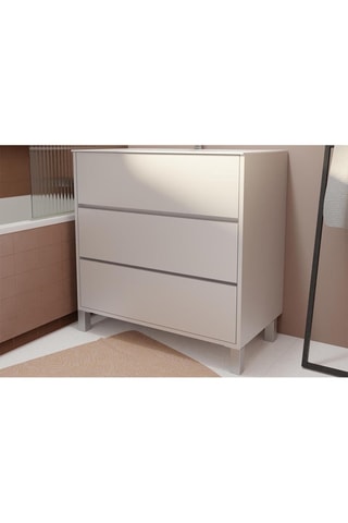 Mobile bagno 3 cassetti - Bianco - 80 x 71 x 45 cm