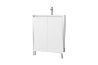Set mobile bagno e lavabo in ceramica  - Bianco laccato