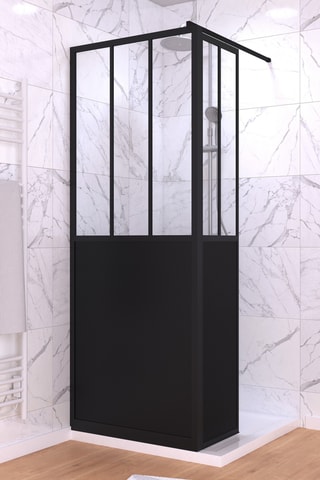 2 pareti doccia in vetro Workshop - 80 x 200 e 40 x 200 cm