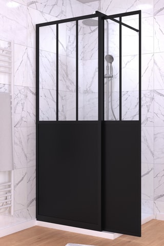 2 pareti doccia in vetro Workshop - 80 x 200 e 40 x 200 cm
