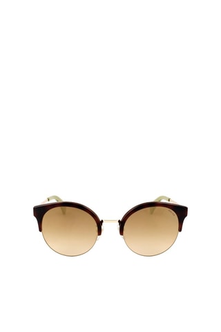 Lunettes de soleil femme - Catégorie 3 - Police - Marron et doré