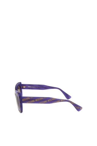 Lunettes de soleil femme - Catégorie 2 - Moschino - Marron, violet et doré