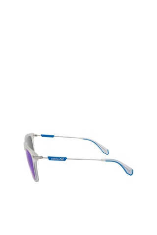 Lunettes de soleil homme - Verres effet miroir - Catégorie 3 - Adidas Original - Bleu et blanc