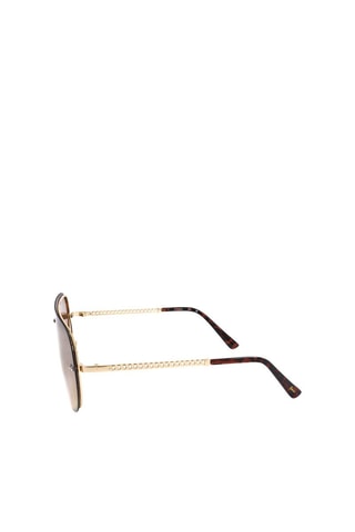 Lunettes de soleil femme - Catégorie 2 - Guess Factory - Marron et doré