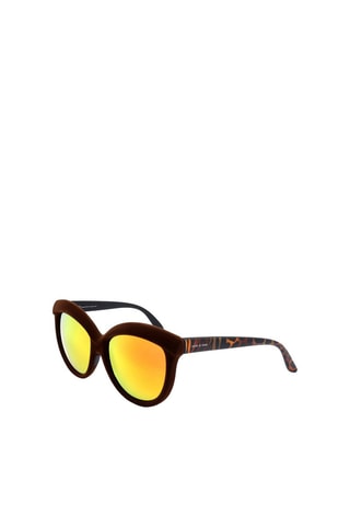 Lunettes de soleil femme - Verres effet miroir - Catégorie 3 - Italia Independent - Noir et orange