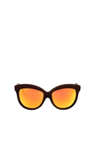Lunettes de soleil femme - Verres effet miroir - Catégorie 3 - Italia Independent - Noir et orange
