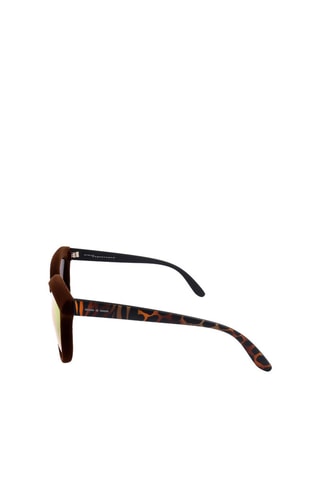 Lunettes de soleil femme - Verres effet miroir - Catégorie 3 - Italia Independent - Noir et orange