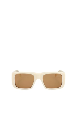 Lunettes de soleil femme - Catégorie 2 - Retrosuperfuture - Blanc, beige et gris